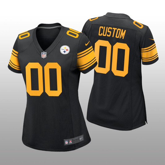 [FULLY STITCHED] Pittsburgh Steelers Black Alternate Style 3 Limited Football Jersey 