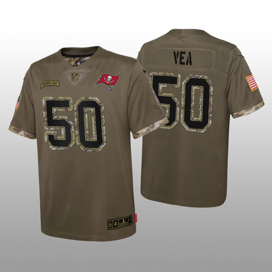 [FULLY STITCHED] Tampa Bay Buccaneers Vita Vea Olive American Salute To Service Limited Football Jersey 