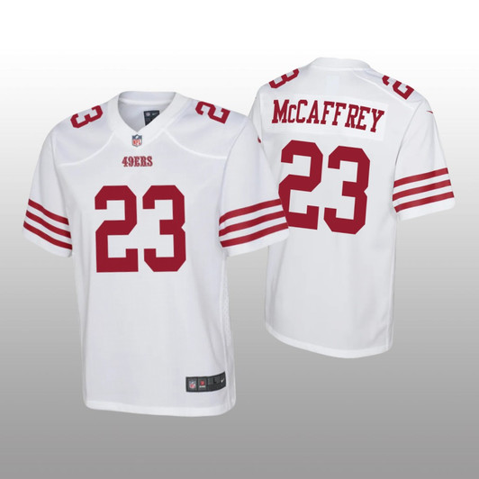 [FULLY STITCHED] San Francisco 49ers Christian Mccaffrey White Style 7 Limited Football Jersey 