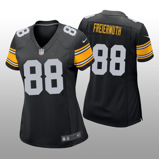 [FULLY STITCHED] Pittsburgh Steelers Pat Freiermuth Black Style 5 Limited Football Jersey 