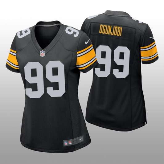[FULLY STITCHED] Pittsburgh Steelers Larry Ogunjobi Black American Limited Football Jersey 
