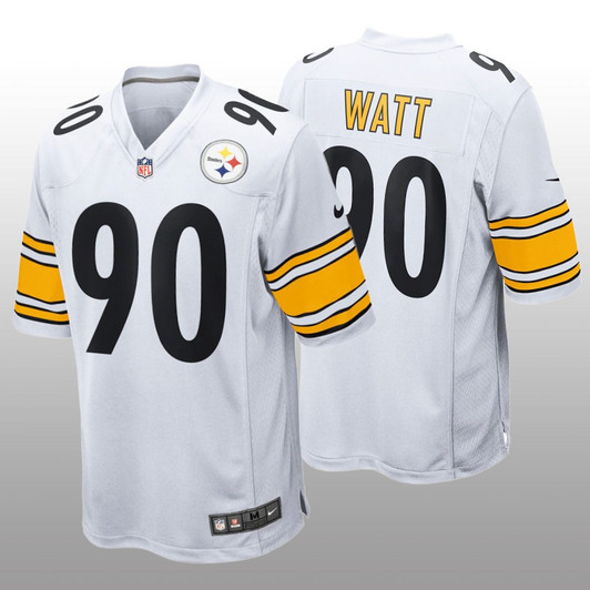 [FULLY STITCHED] Pittsburgh Steelers TJ Watt White American Limited Football Jersey 