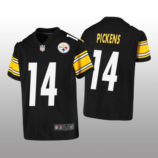 [FULLY STITCHED] Pittsburgh Steelers George Pickens Black Limited Football Jersey 