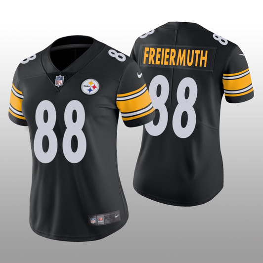 [FULLY STITCHED] Pittsburgh Steelers Pat Freiermuth Black Style 7 Limited Football Jersey 