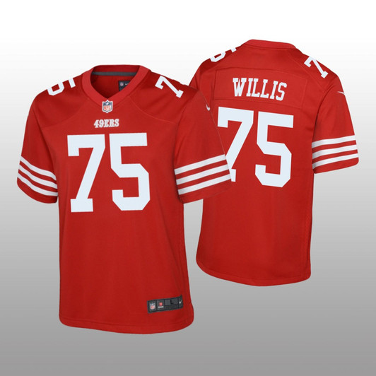[FULLY STITCHED] San Francisco 49ers Jordan Willis Scarlet Limited Football Jersey 