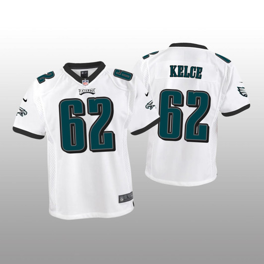 [FULLY STITCHED] Philadelphia Eagles Jason Kelce White Limited Football Jersey 