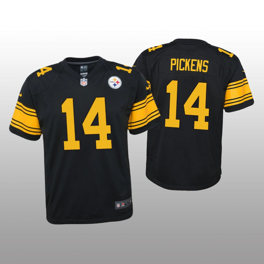 [FULLY STITCHED] Pittsburgh Steelers George Pickens Black Alternate Limited Football Jersey 