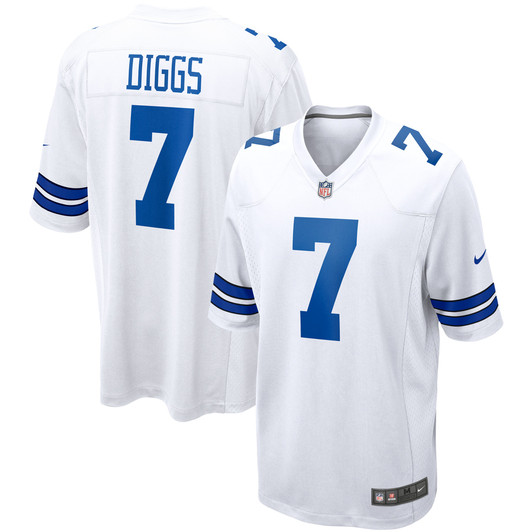 [FULLY STITCHED] Dallas Cowboys Trevon Diggs American White Limited Football Jersey 