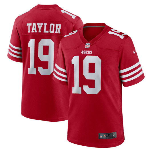 [FULLY STITCHED] San Francisco 49ers Trent Taylor Scarlet Limited Football Jersey 