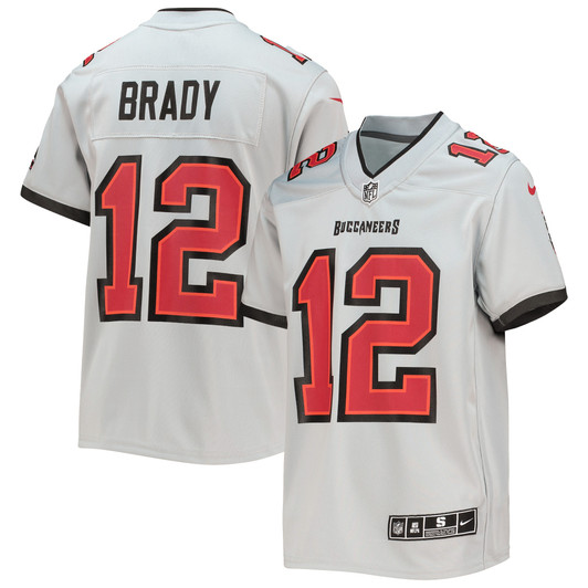 [FULLY STITCHED] Tampa Bay Buccaneers Tom Brady Inverted Gray Limited Football Jersey 