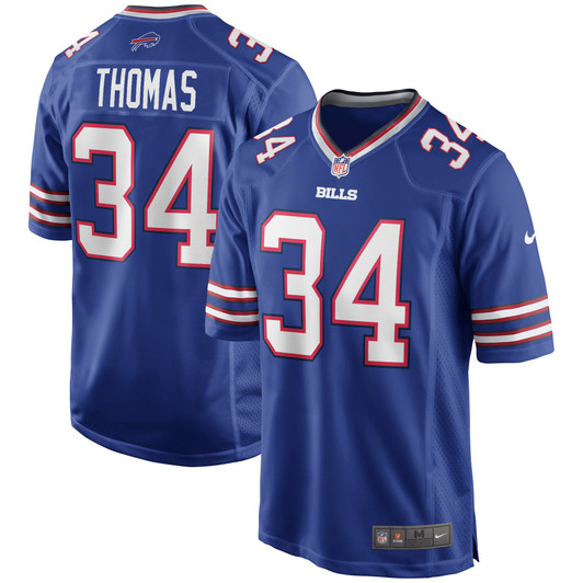 [FULLY STITCHED] Buffalo Bills Thurman Thomas Royal Style 3 Limited Football Jersey 