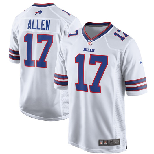 [FULLY STITCHED] Buffalo Bills Josh Allen White Style 5 Limited Football Jersey 