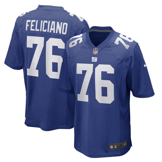 [FULLY STITCHED] New York Giants Jon Feliciano Royal Limited Football Jersey 
