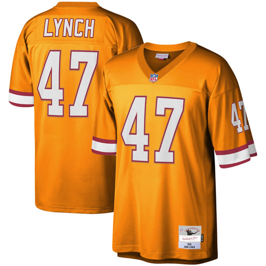 [FULLY STITCHED] Tampa Bay Buccaneers John Lynch 1995 Legacy Orange Limited Football Jersey 