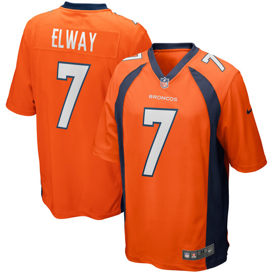 [FULLY STITCHED] Denver Broncos John Elway Orange Style 2 Limited Football Jersey 