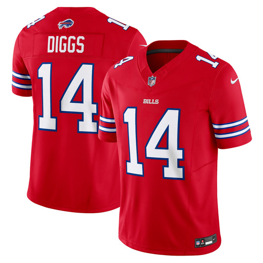 [FULLY STITCHED] Buffalo Bills Stefon Diggs Red Style 3 Limited Football Jersey 
