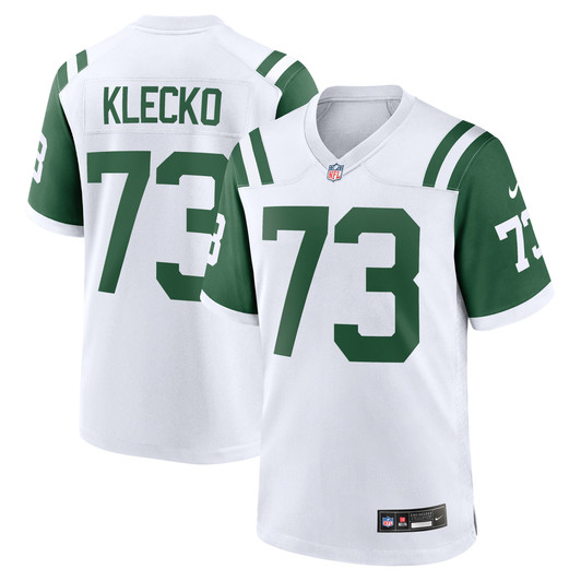 [FULLY STITCHED] New York Jets Joe Klecko Classic Alternate Retired White Limited Football Jersey 
