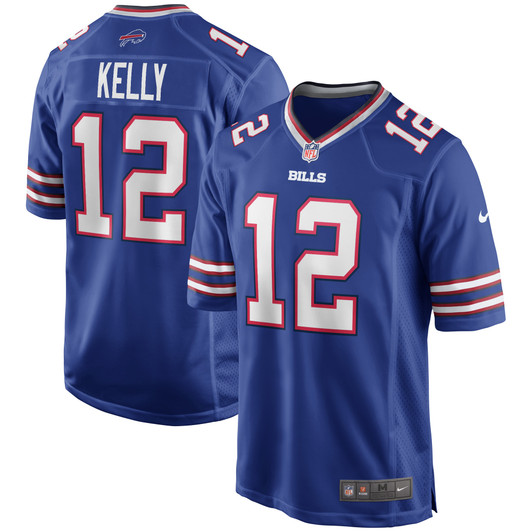 [FULLY STITCHED] Buffalo Bills Jim Kelly Royal Style 3 Limited Football Jersey 