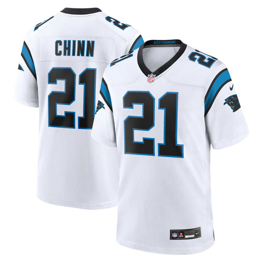 [FULLY STITCHED] Carolina Panthers Jeremy Chinn White Style 3 Limited Football Jersey 