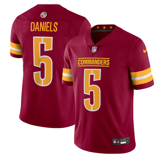 [FULLY STITCHED] Washington Commanders Jayden Daniels Burgundy Style 4 Limited Football Jersey 