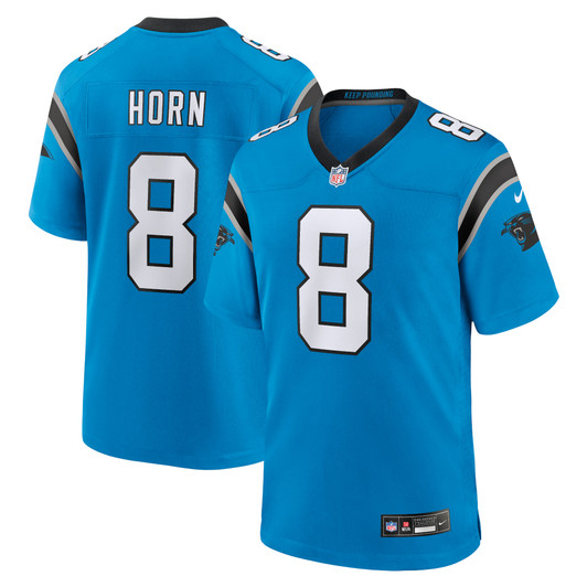 [FULLY STITCHED] Carolina Panthers Jaycee Horn Alternate Blue Limited Football Jersey 