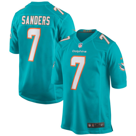 [FULLY STITCHED] Miami Dolphins Jason Sanders Aqua Limited Football Jersey 
