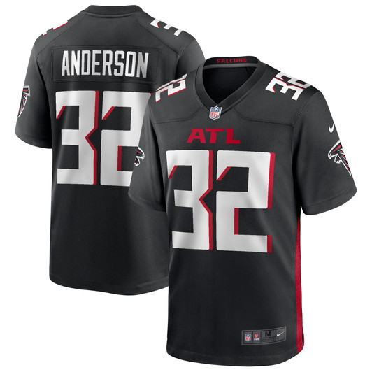 [FULLY STITCHED] Atlanta Falcons Jamal Anderson Black Style 2 Limited Football Jersey 