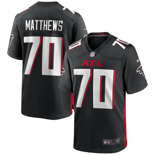 [FULLY STITCHED] Atlanta Falcons Jake Matthews Black Style 4 Limited Football Jersey 