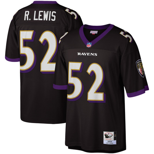[FULLY STITCHED] Baltimore Ravens Ray Lewis Legacy Black Limited Football Jersey 