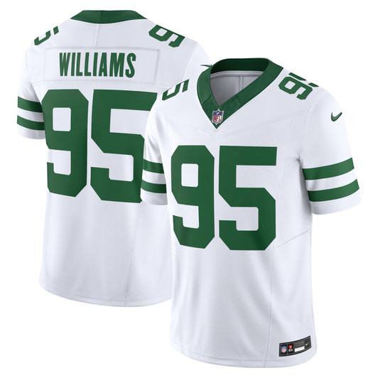 [FULLY STITCHED] New York Jets Quinnen Williams Legacy White Limited Football Jersey 