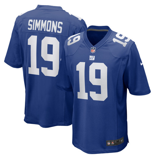 [FULLY STITCHED] New York Giants Isaiah Simmons Royal Style 2 Limited Football Jersey 