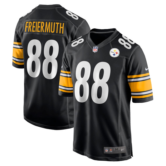 [FULLY STITCHED] Pittsburgh Steelers Pat Freiermuth Black Style 9 Limited Football Jersey 