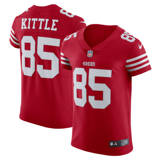[FULLY STITCHED] San Francisco 49ers George Kittle Scarlet Style 7 Limited Football Jersey 