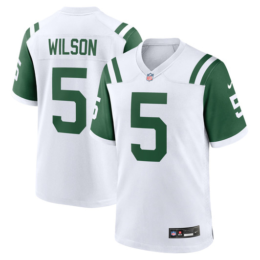 [FULLY STITCHED] New York Jets Garrett Wilson Classic Alternate White Style 2 Limited Football Jersey 