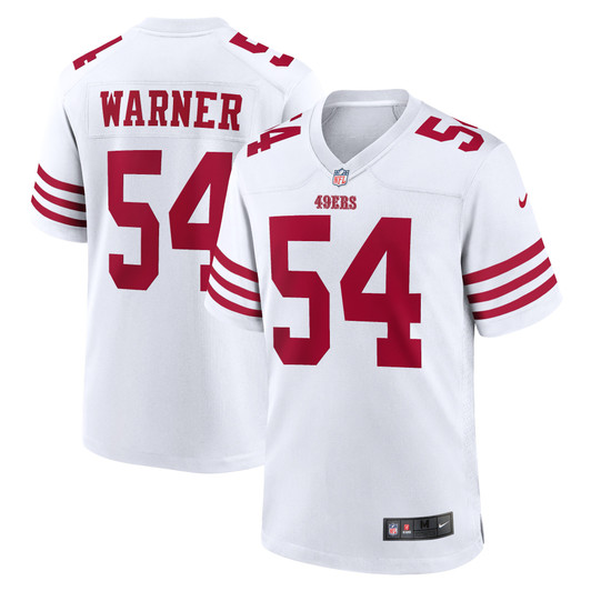[FULLY STITCHED] San Francisco 49ers Fred Warner White Style 3 Limited Football Jersey 