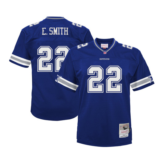 [FULLY STITCHED] Dallas Cowboys Emmitt Smith Big Tall 1996 Legacy Navy Limited Football Jersey 