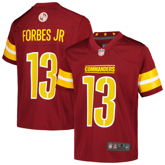 [FULLY STITCHED] Washington Commanders Emmanuel Forbes Jr Burgundy Limited Football Jersey 