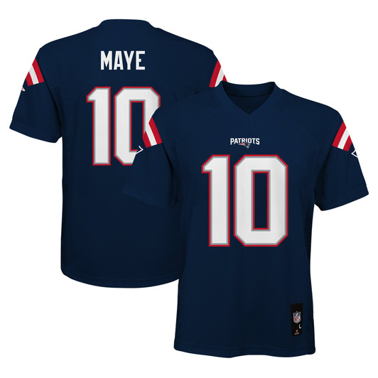 [FULLY STITCHED] New England Patriots Drake Maye Navy Style 3 Limited Football Jersey 