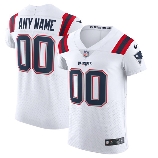 [FULLY STITCHED] New England Patriots White Style 5 Limited Football Jersey 
