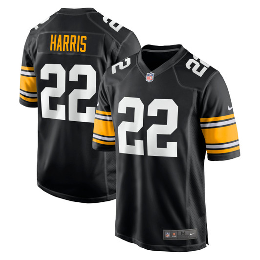 [FULLY STITCHED] Pittsburgh Steelers Najee Harris Black Style 12 Limited Football Jersey 