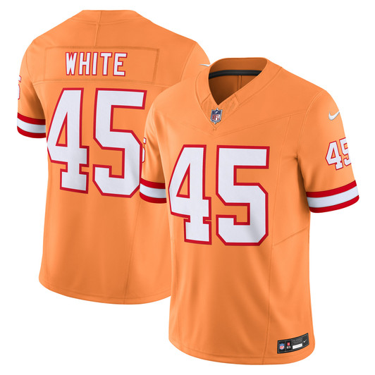 [FULLY STITCHED] Tampa Bay Buccaneers Devin White Orange Style 3 Limited Football Jersey 