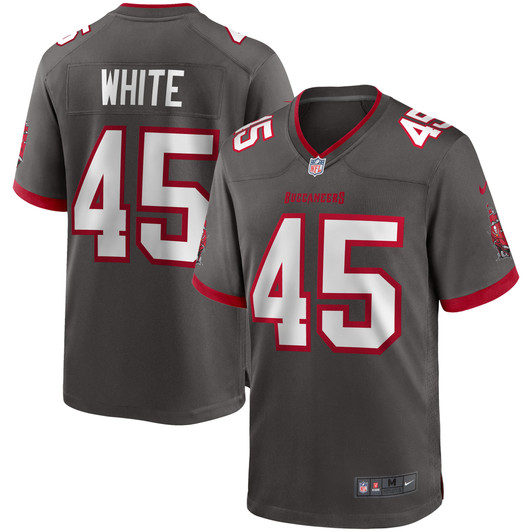 [FULLY STITCHED] Tampa Bay Buccaneers Devin White American Pewter Limited Football Jersey 