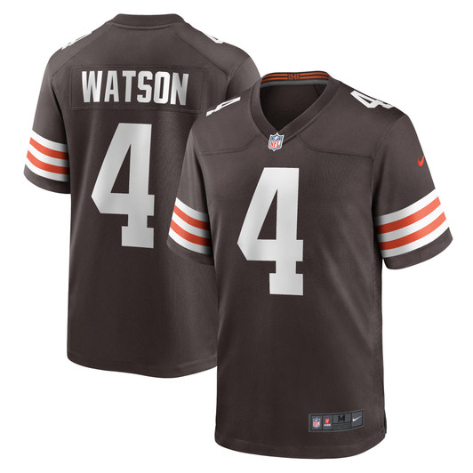 [FULLY STITCHED] Cleveland Browns Deshaun Watson Brown Style 8 Limited Football Jersey 