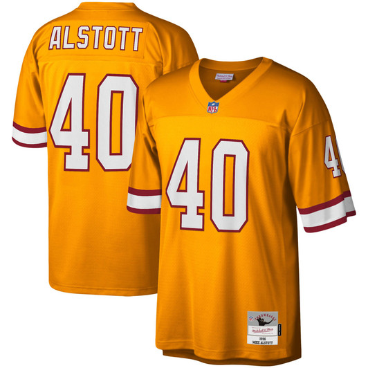 [FULLY STITCHED] Tampa Bay Buccaneers Mike Alstott Big Tall 1996 Orange Limited Football Jersey 
