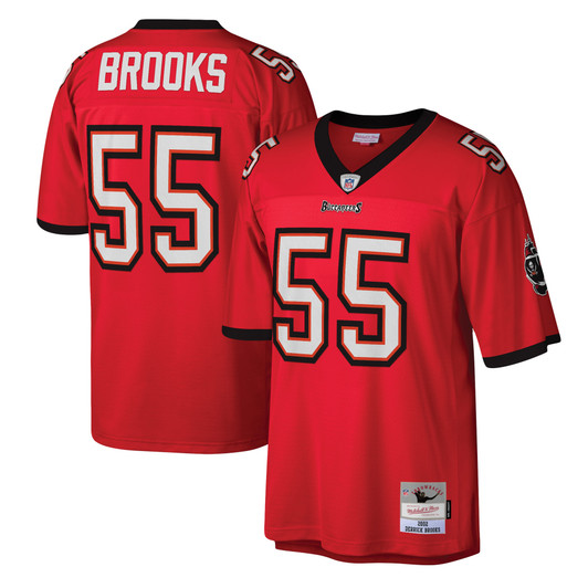 [FULLY STITCHED] Tampa Bay Buccaneers Derrick Brooks Legacy Red Limited Football Jersey 