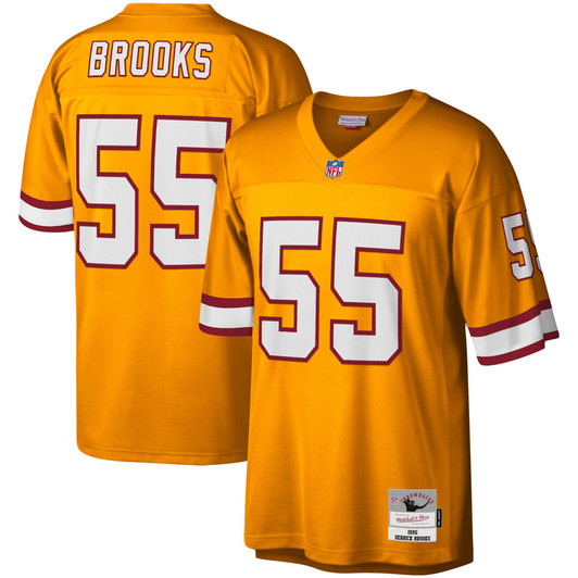 [FULLY STITCHED] Tampa Bay Buccaneers Derrick Brooks Legacy Orange Limited Football Jersey 