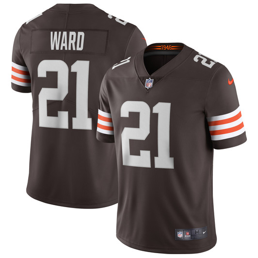 [FULLY STITCHED] Cleveland Browns Denzel Ward Brown Style 4 Limited Football Jersey 