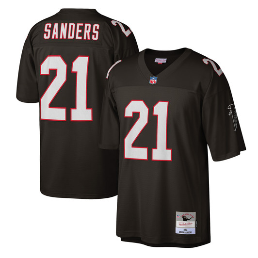 [FULLY STITCHED] Atlanta Falcons Deion Sanders Legacy Black Limited Football Jersey 