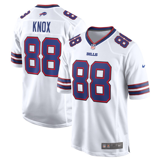 [FULLY STITCHED] Buffalo Bills Dawson Knox Away White Limited Football Jersey 