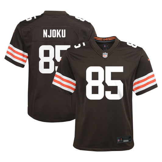 [FULLY STITCHED] Cleveland Browns David Njoku Brown Style 5 Limited Football Jersey 